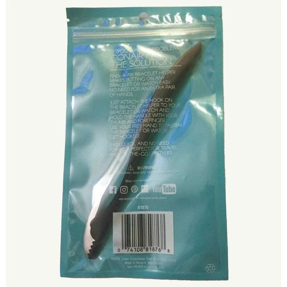 Conair Find A Fix Pull Zipper Zip Bracelet Helper 2 Pack New Easy Repair Tool
